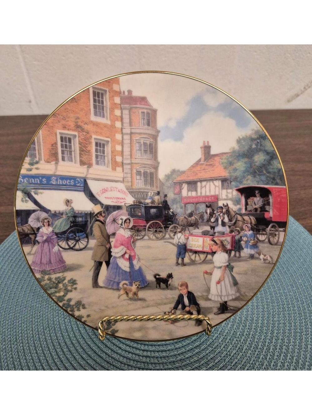 Royal Doulton Victorian Days Collector Plate - The Ice Cream Seller